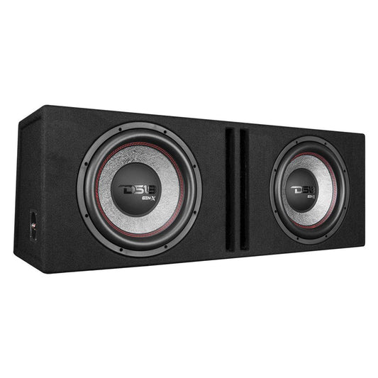 DS18 Loaded Enclosure Bass Package 2 x GEN-X124D 12" Subwoofers In a Ported Box 1800 Watts