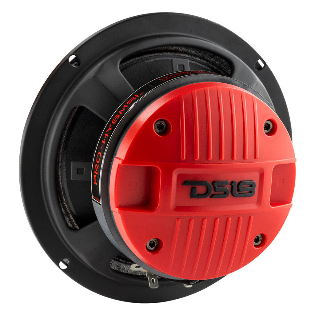 DS18 PRO-HY6MSL PRO 6.5" Shallow Hybrid Mid-Range Ferrite Loudspeaker with Built-in Neodymium Driver 300 Watts 8-Ohm - Grill Included