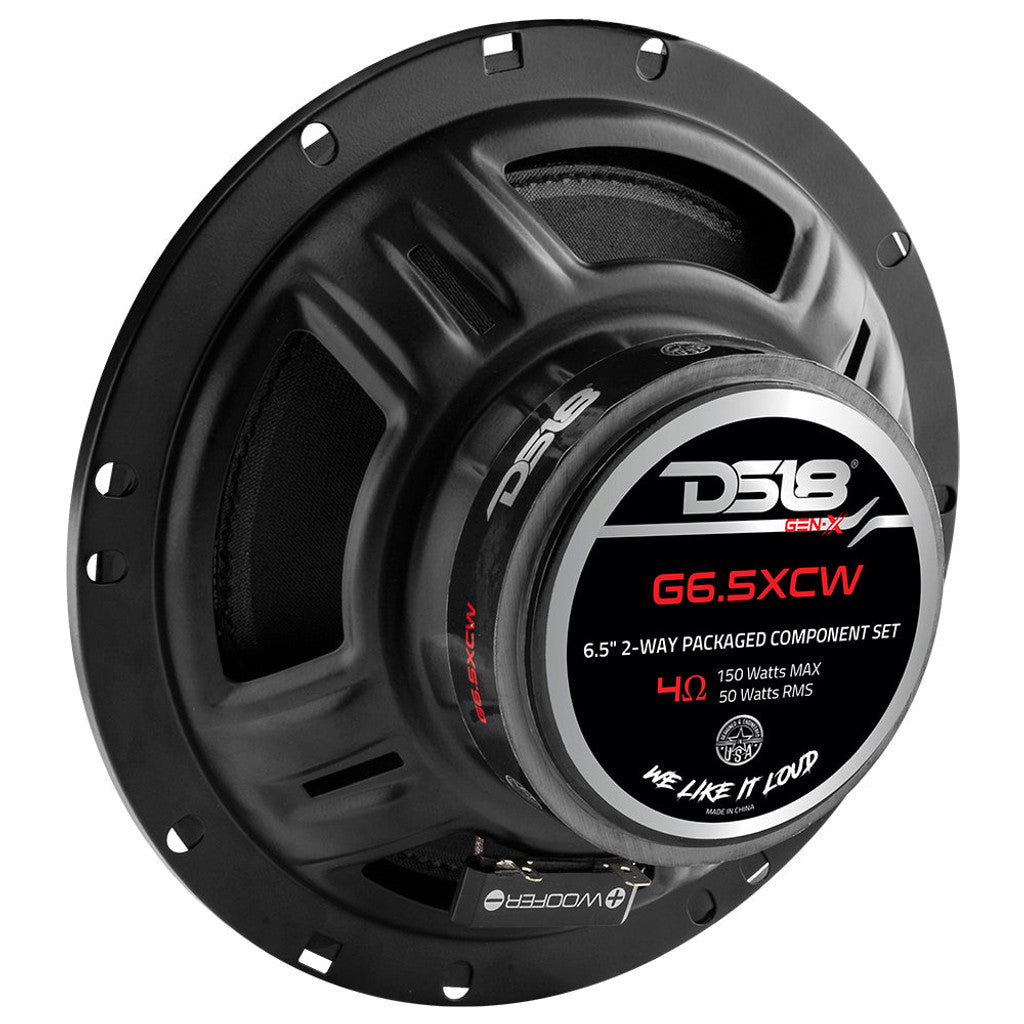 DS18 G6.5XC GEN-X 6.5" 2-Way Component Set Speaker System 150 Watts 4-Ohm