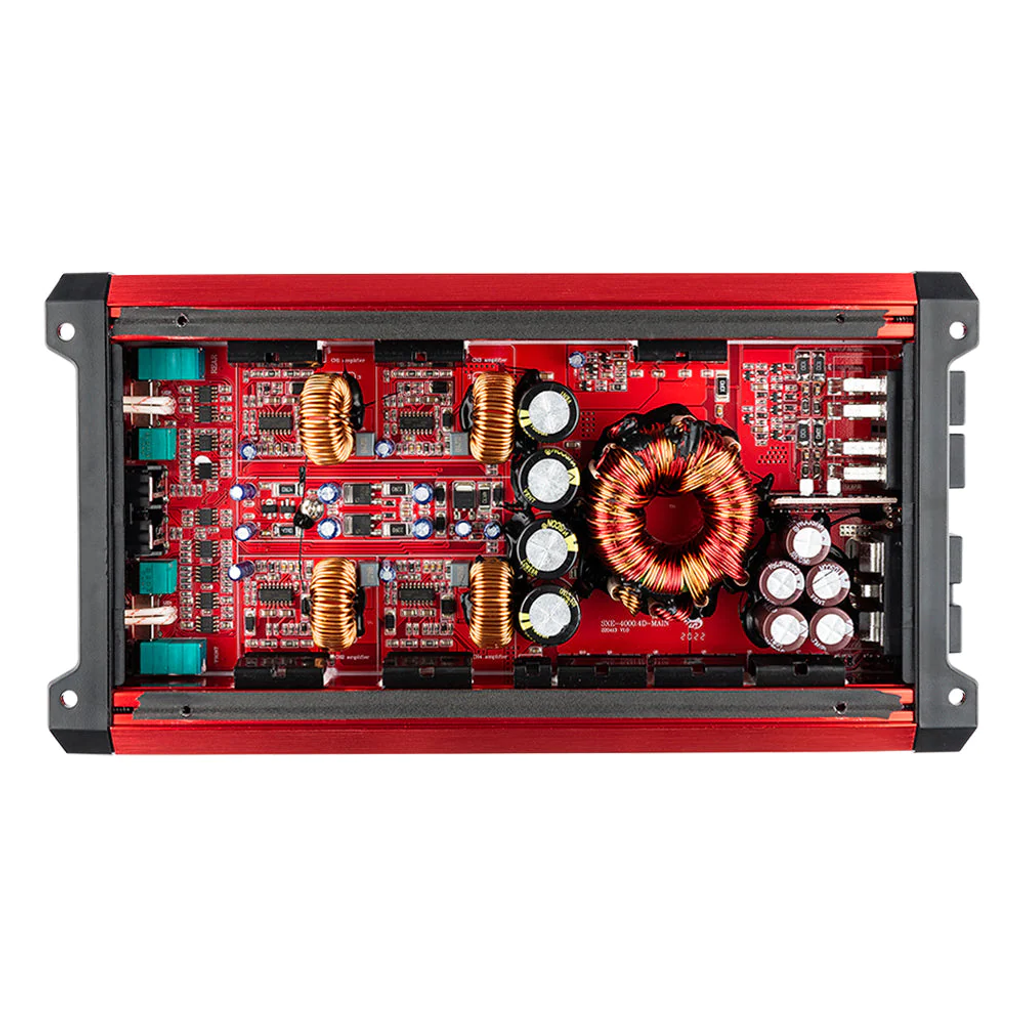 DS18 SXE-4000.4D Class D 4-Channel Full-Range Car Amplifier 275 x 4 RMS @4 OHM 4000 Watts - Red